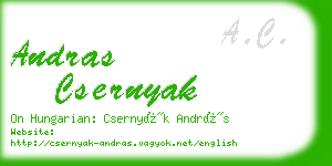 andras csernyak business card